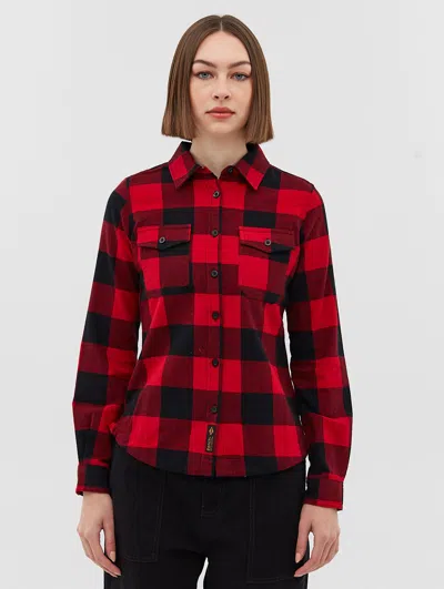 Bench Comyna Flannel Shirt In Red