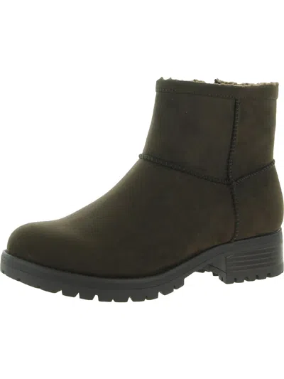 Bc Footwear Pay Up Womens Faux Suede Lugged Sole Ankle Boots In Multi