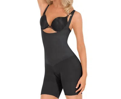 Euroskins Seamless Open Bust Boxer Body Shaper In Black In Black