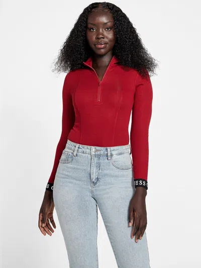 Guess Factory Omarion Tape Bodysuit In Red