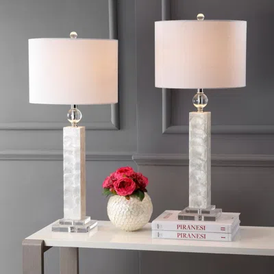 Jonathan Y Bailey 32" Led Seashell Table Lamp (set Of 2)
