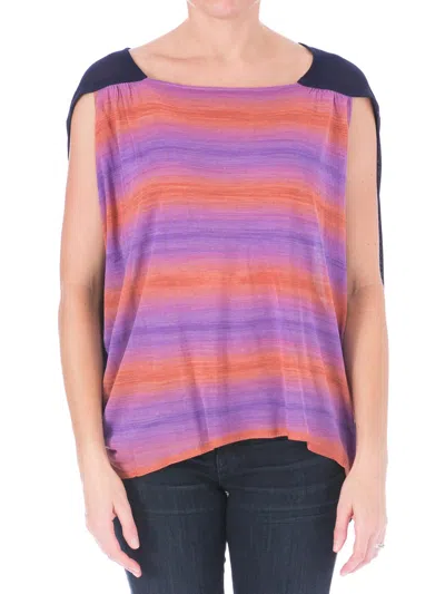 Elizabeth And James Space Sky Womens Knit Hi-low Pullover Top In Pink