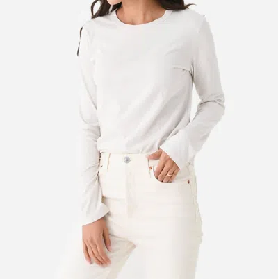 Velvet By Graham & Spencer Keegan Long Sleeve Top In Bone In White