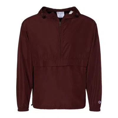 Champion Packable Quarter-zip Jacket In Brown