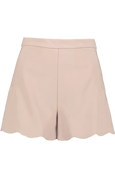 Bishop + Young Scallop Edge Short In Divine In Beige