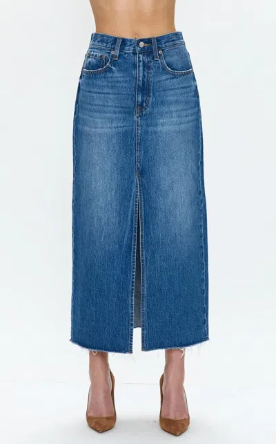 Pistola Alice Denim Maxi Skirt In Blue