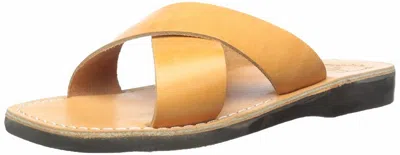 Jerusalem Sandals Elan Slide Sandal In Tan In Brown