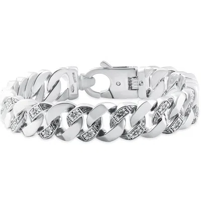 Pompeii3 Men's Designed 14k Gold (115gram) Or Platinum (186gram) 14.5mm Bracelet 8.75" In Silver