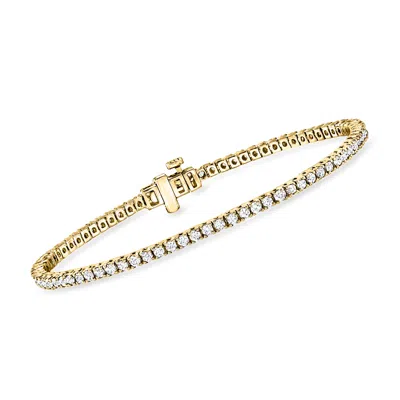 Ross-simons Lab-grown Diamond Tennis Bracelet In 18kt Gold Over Sterling In Silver