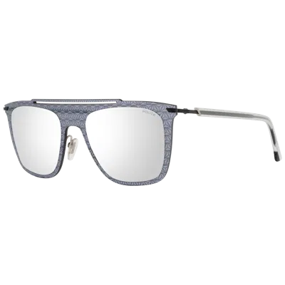 Police Spl581 Mirrored Aviator Sunglasses In Blue