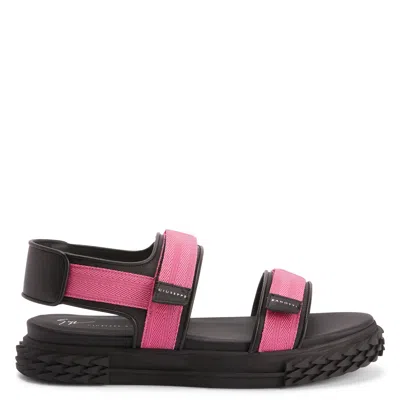 Giuseppe Zanotti Frankie Flat Touch-strap Sandals In Pink
