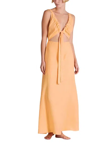 Bondi Born + Net Sustain Tobago Cutout Hemp Maxi Dress In Beige