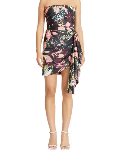 Tanya Taylor Alina Strapless Draped Mini Dress In Pink