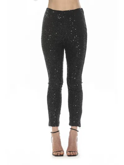 Alexia Admor Daena Sequin Leggings In Black