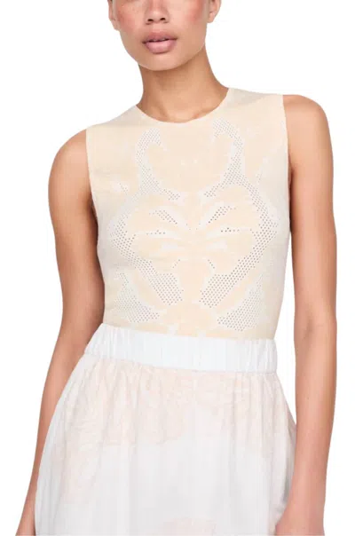 Marie Oliver Melba Jacquard Knit Tank Top In Opal In White