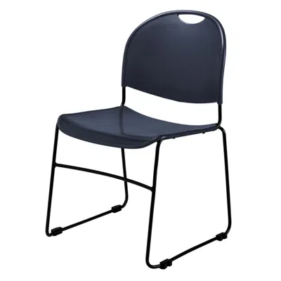 Commercialine Multi-purpose Ultra Compact Stack Chair, Navy Blue