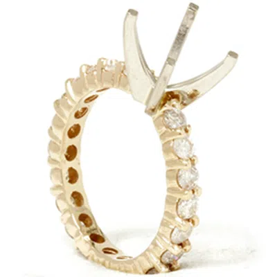 Pompeii3 1 1/2ct Diamond Eternity Mount Engagement Ring Setting In Silver