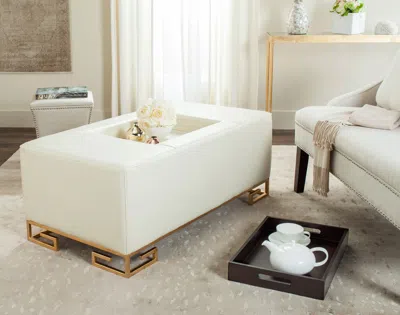 Safavieh Julian Faux Ostrich Tray Ottoman/coffee Table