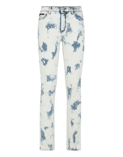 Philipp Plein Denim Trousers Regular Fit In Blue