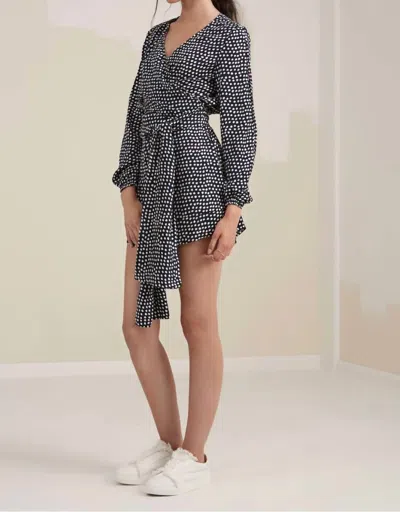 The Fifth Label Party Next Door Polka Dot Playsuit In Multi In Black