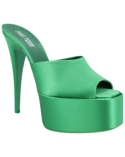 Paris Texas Marina Leather Mule In Green