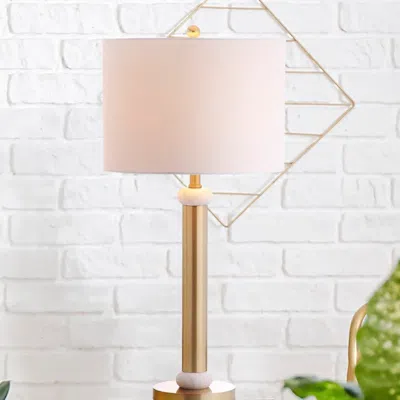 Jonathan Y Gregory 27" Metal/marble Led Table Lamp