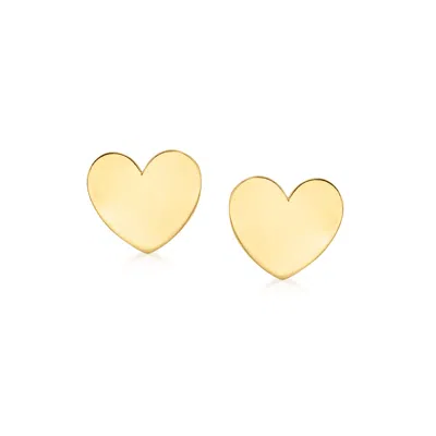 Rs Pure By Ross-simons 14kt Yellow Gold Heart Earrings In Gold