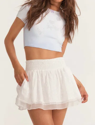 Loveshackfancy Ilona Skirt In White In White