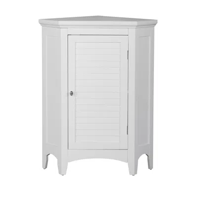 Teamson Home Glancy One Shutter Doors Wooden Corner Stand Floor Cabinet