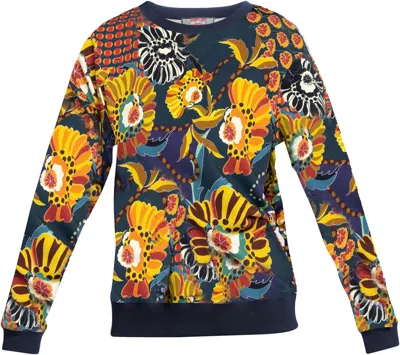 Johnny Was Women Kimbra Relaxed Sweatshirt Multicolor In Blue