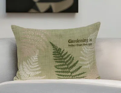 Homezia 20" X 6" X 14" Tropical Green Pillow Cover With Poly Insert