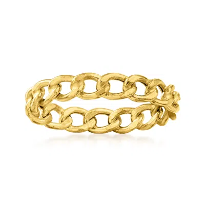 Rs Pure Ross-simons Italian 14kt Yellow Gold Curb-link Ring In Gold