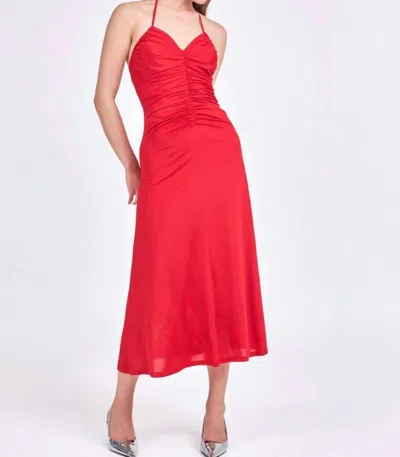 Endless Rose Lace Spaghetti Strap Midi Dress In Pink