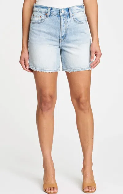 Pistola Bobbie Crossover High Rise Denim Short In Collins In Blue