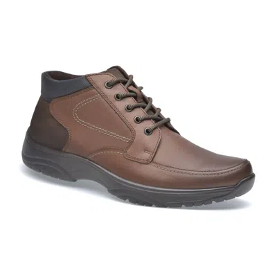 Pazstor Men's Boots Low Ankle Cowhide Leather Jonas In Bison Brown In Brown