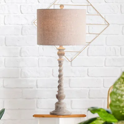 Jonathan Y Regent 33" Rustic Resin Led Table Lamp