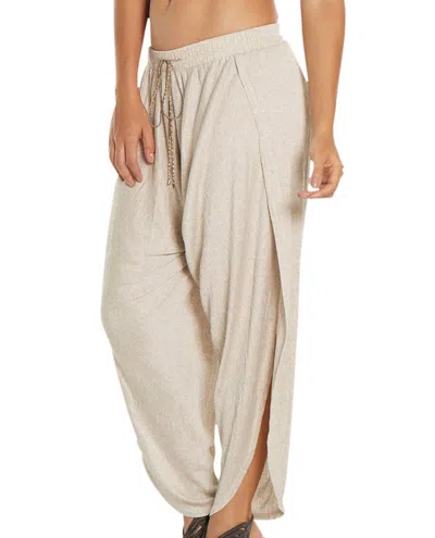 Elif Women's Corbel Harem Pants In Taupe In Beige