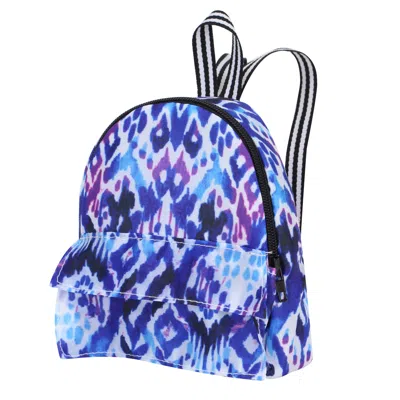 Teamson Sophia's Doll-sized Backpack In Ikat Print For 18 Inch Doll, Blue