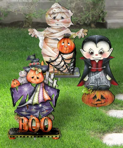 Designocracy Halloween Wood Walkway Set Of 3 By Jamie Mills Price
