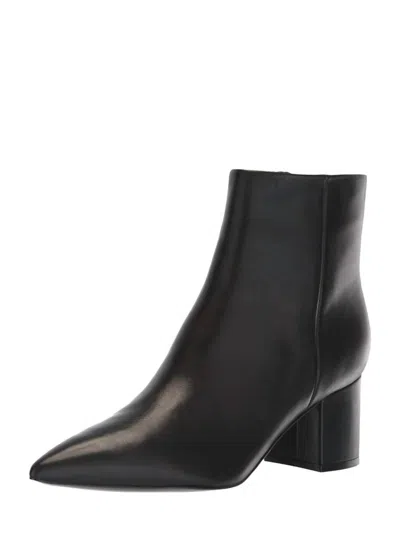 Marc Fisher Women's Jarli Ankle Boot In Black Leather In Black