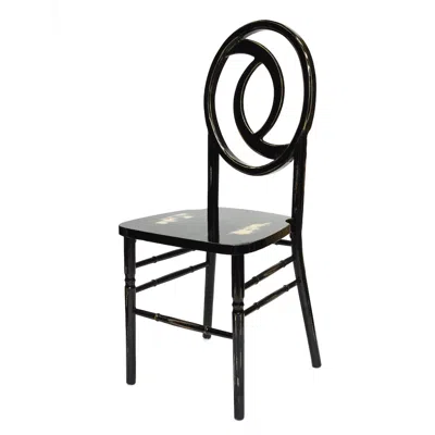 Csp Commercial Seating Products Iris Wood Stacking Chair In Solid Black Wash