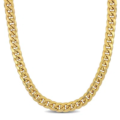 Mimi & Max 9.25mm Miami Cuban Link Chain Necklace In 10k Yellow Gold, 24 In In Gold