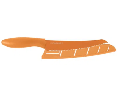 Shun Kai Pure Komachi 2 8 Inch Serrated Bread Knife With Safety Sheath, Orange