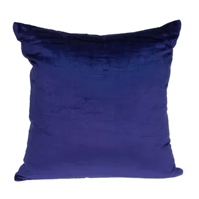 Homezia 22" Royal Blue Cotton Blend Throw Pillow