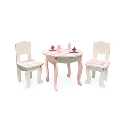 Teamson Sophia's Aurora Princess Table & Chairs, Dessert For 18" Dolls, Pink