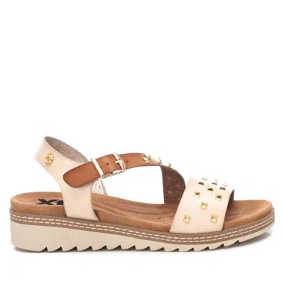 Xti Women's Wedge Sandals With Gold Studs In Brown