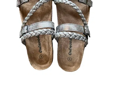 Outwoods Women's Sandal In Silver/bronzer Color In Silver