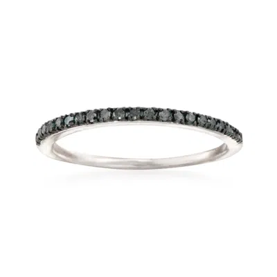 Ross-simons Black Diamond Anniversary Ring In Sterling Silver In Black
