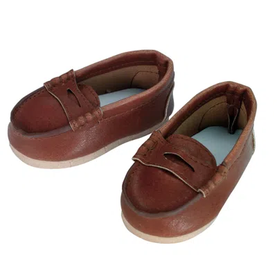Teamson Sophia's Cognac Penny Loafers For 18" Dolls, Brown