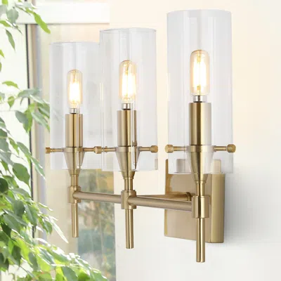 Jonathan Y Cato 21.25" 3-light Modern Farmhouse Iron/glass Led Vanity